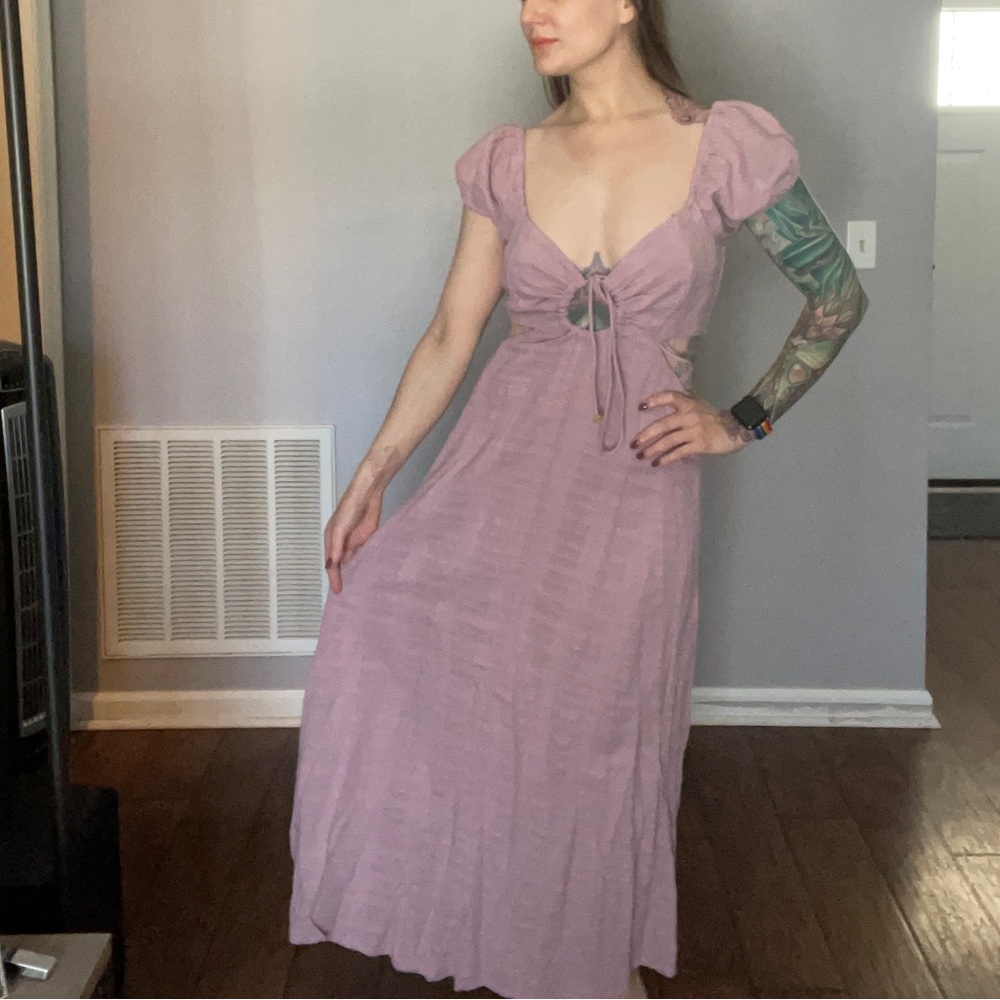 Free people dress, lilac pale purple size small.